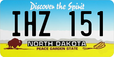 ND license plate IHZ151