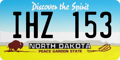 ND license plate IHZ153
