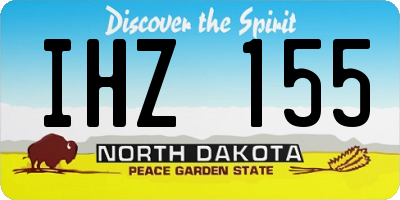ND license plate IHZ155