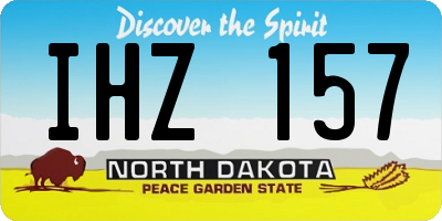 ND license plate IHZ157