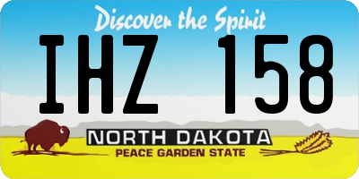 ND license plate IHZ158