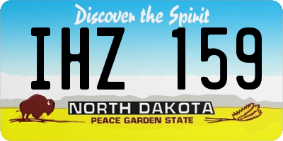ND license plate IHZ159