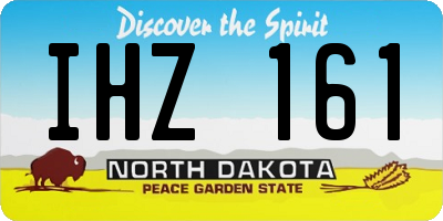 ND license plate IHZ161