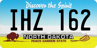 ND license plate IHZ162