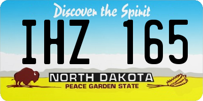 ND license plate IHZ165