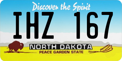 ND license plate IHZ167