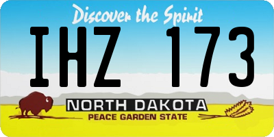 ND license plate IHZ173