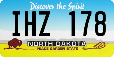 ND license plate IHZ178