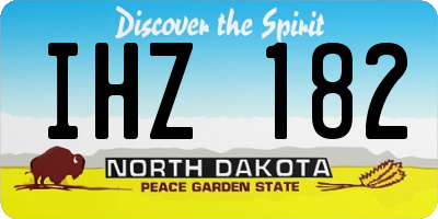 ND license plate IHZ182