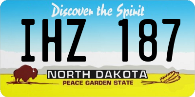 ND license plate IHZ187