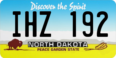 ND license plate IHZ192