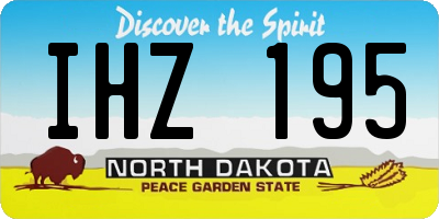 ND license plate IHZ195