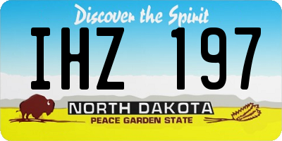 ND license plate IHZ197