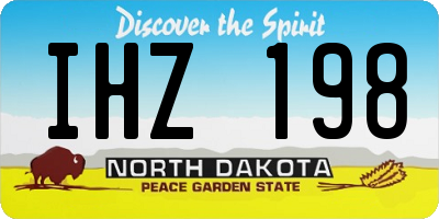 ND license plate IHZ198