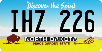 ND license plate IHZ226