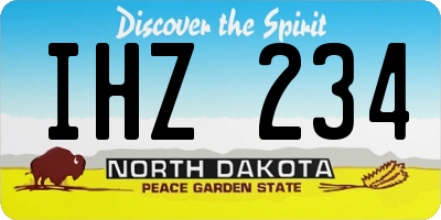 ND license plate IHZ234