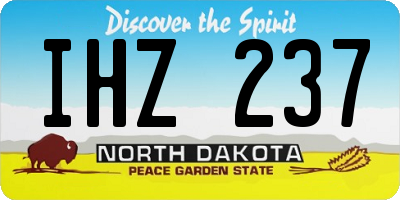 ND license plate IHZ237