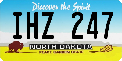 ND license plate IHZ247
