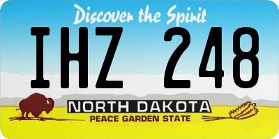 ND license plate IHZ248
