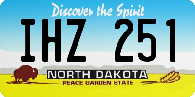 ND license plate IHZ251