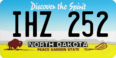 ND license plate IHZ252