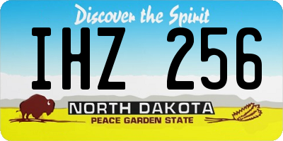 ND license plate IHZ256