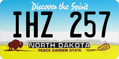 ND license plate IHZ257