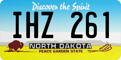 ND license plate IHZ261