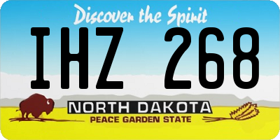 ND license plate IHZ268