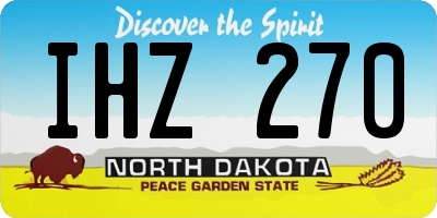 ND license plate IHZ270