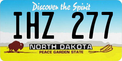 ND license plate IHZ277