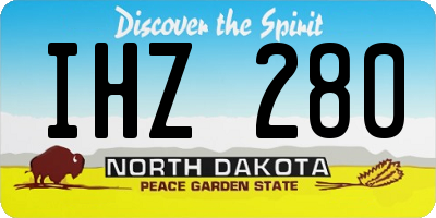 ND license plate IHZ280