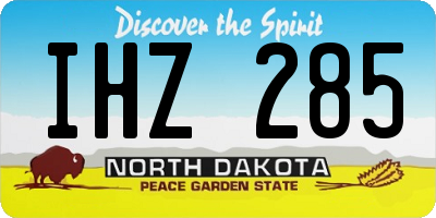 ND license plate IHZ285