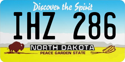 ND license plate IHZ286