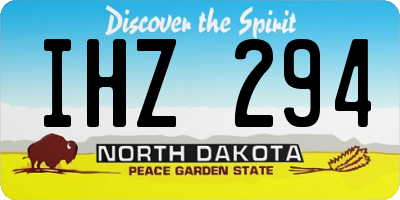 ND license plate IHZ294