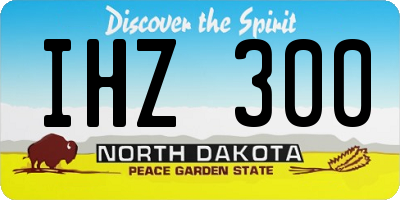 ND license plate IHZ300
