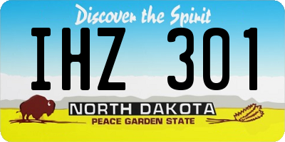 ND license plate IHZ301