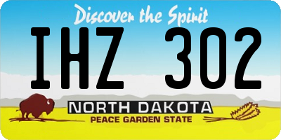 ND license plate IHZ302