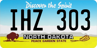ND license plate IHZ303