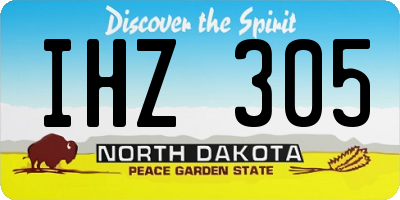 ND license plate IHZ305