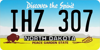 ND license plate IHZ307