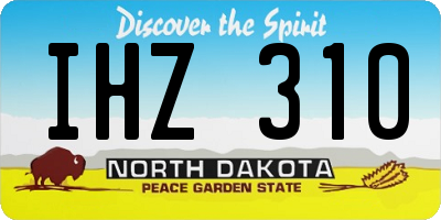 ND license plate IHZ310