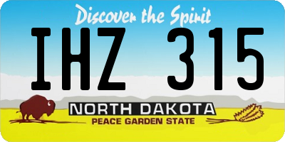 ND license plate IHZ315