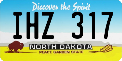 ND license plate IHZ317