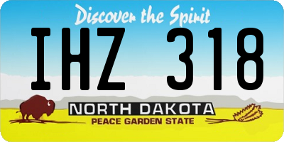 ND license plate IHZ318