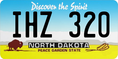 ND license plate IHZ320