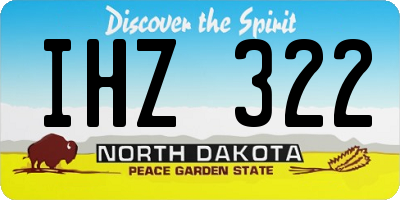 ND license plate IHZ322