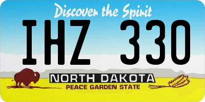 ND license plate IHZ330
