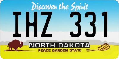 ND license plate IHZ331