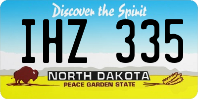 ND license plate IHZ335